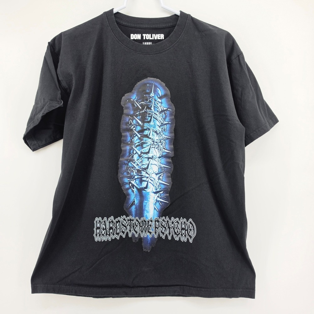 Don Toliver Hardstone Psycho Tour T-Shirt Mens L Black Double Sided Graphic